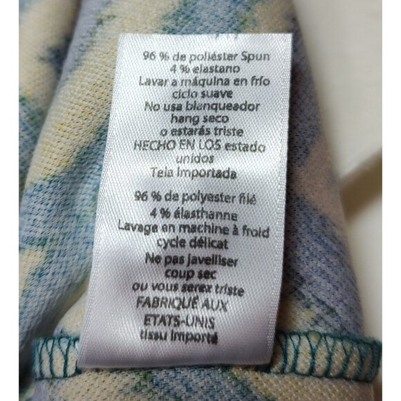 Lularoe Cassie Pencil Skirt Geometric Print Size Medium Stretch Yellow, Blue - Picture 5 of 10